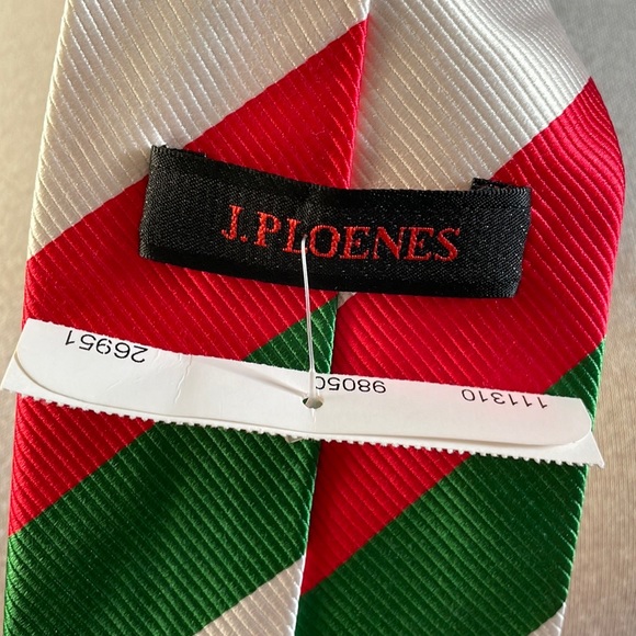 🇮🇹  J. Ploenes Italian Silk Tie With Soccer Ball Pendant - Picture 5 of 9